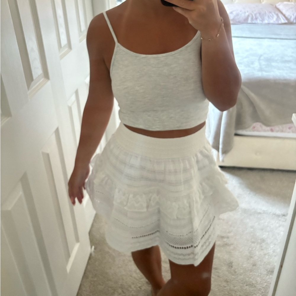 Aerie white lace skirt